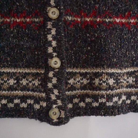 Vintage St John's Bay Grey Knit 8% Wool Grandma Button Up Sweater Vest L - Picture 5 of 8